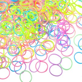 1000 Mini Rubber Bands Soft Elastic Bands for Kid Hair Braids Hair (Fresh Color)