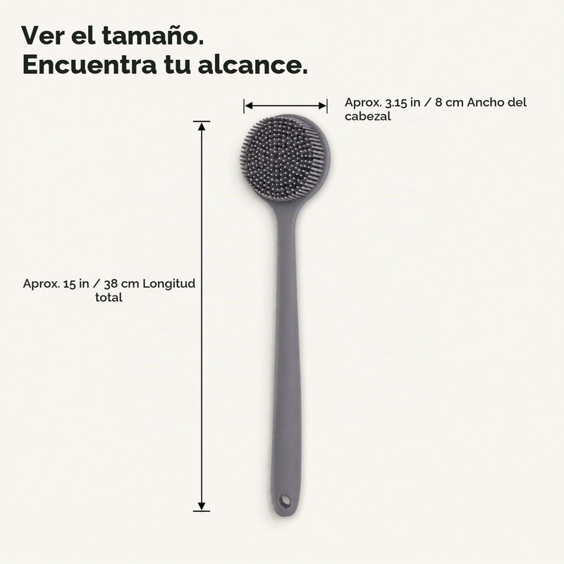 Estropajo de silicona para el cuerpo, cepillo de ducha de