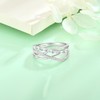 starchenie Women's Rings 925 Sterling Silver 5A Cubic Zirconia Infinity