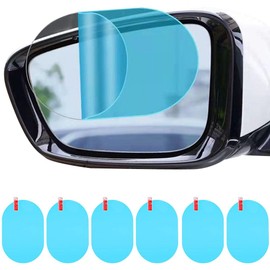 Car Rearview Mirror Film, 5.9"x3.9"HD Nano Waterproof Rainproof Transparent Protective Sticker, Universal Car Windows, Rearview Mirrors, Protective Film for Car Rear View Mirrors Side Windows (6PCS)