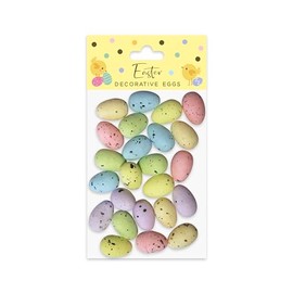 Eurowrap Pack of 24 Easter Decorative Eggs Easter Bonnet Decorating Accessory Kids Easter Decorations Basket Filler Easter Egg DIY Craft Set