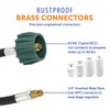 Flame King 12-inch Pigtail Hose Connectors, 1/4" Male Inverted Flare