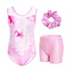 JiAmy Gymnastics Leotards for Girls, 9-10 Years Sparkly Sleeveless Biketards