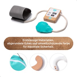 umu Wooden Children's Doctor Play Set for Toddlers, Deceptive Toys, 18 Pieces, Quality Dentist Toolbox, Medical Kit for 3, 4 and 5 Years Old Girls and Boys