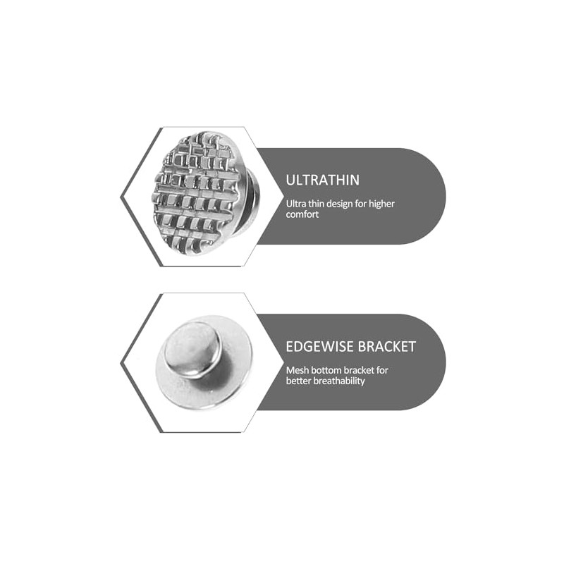 Healifty 30 botones linguales de ortodoncia dental con base redonda