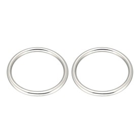 sourcing map 2 Pcs Multi-Purpose Metal O Ring Buckle Welded 70mm x 60mm x 5mm for Hardware Bags Ring Hand DIY Accessories