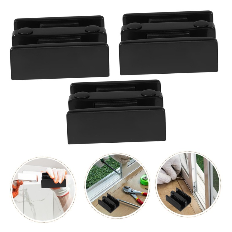 Operitacx 3pcs Shower Door Track Guide Moisture Resistant Floor Stoppers