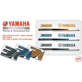 YAMAHA 250 Outboard Graphic Kit COPPER METALLIC OEM Full Kit MAR-426KT-70-0