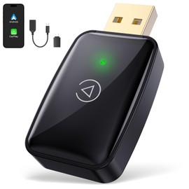 Beslike Wireless Carplay Adapter & Android Auto Wireless Adapter, 2-in-1 Mini USB Car Play Convert OEM Wired to Wiresless, Plug & Play USB-A/C, OTA Updates for Cars from 2017+/Android 10+/ iOS 10+