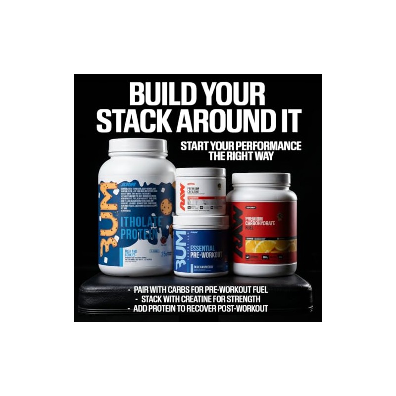 Raw Cbum Essential Pre Workout Pre Entrenamiento 30 Servicios Sabor