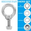 PATIKIL M8 x 25mm Eye Bolt with Nut, 2 Pack
