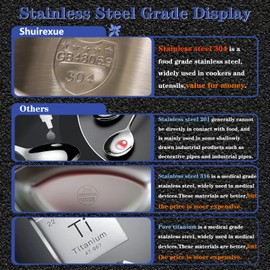 Shuirexue Stainless Steel Mini Cutting Board, 25 x 15 cm, 12-Month Warranty