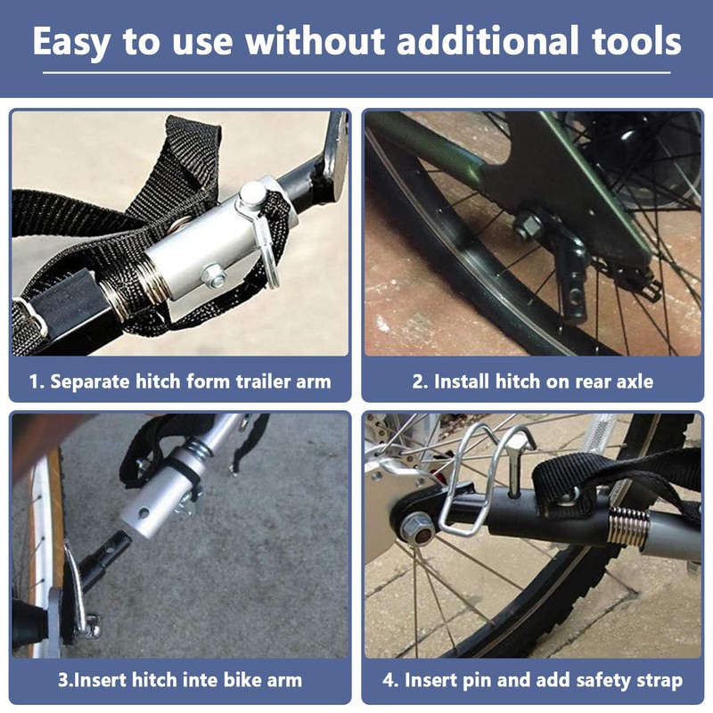 Thapncow 2 Piece Bicycle Tow Bar Tow Bar Bicycle Tow