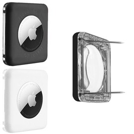 Elevation Lab TagVault™ AirTag Dual Safety Pin (2 Pack) - The Most Secure AirTag Holder for Kids | Low-Profile, Doesn't Dangle (White, Black)