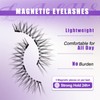 Magnetic Eyelashes with Applicator Natural Look: 2 Pairs, No Glue