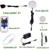 AIBOO Dimmable LED Under Cabinet Puck Lights 3 Lamps Kit
