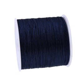 Xiezyu 0.8mm Nylon Cord Thread Beading String for Macrame Bracelets Chinese Knotting,Necklaces,Pendant,Jewelry Making 109 Yards (Navy Blue)