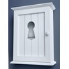 White Key Cabinet - Keyhole Window