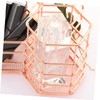 KICHOUSE Desk Pencil Pen Holder in Rose Gold Stationery Organizer