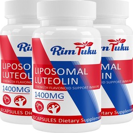 RimTuku 1400MG Liposomal Luteolin Supplement, Maximum Absorption, Potent Flavonoid Premium Antioxidant Supplement for The Brain 180 Capsules