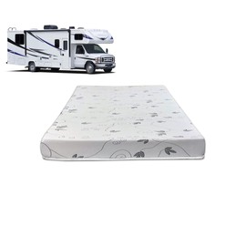 Greaton, 4-Inch High-Density Cooling Gel Memory Foam RV Mattress Replacement, Medium Firm, Good for Trailers, Camper Vans and Other Furniture Application, Twin XL, White