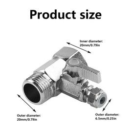 T-piece hose water connection shut-off valve adapter 3-way ball valve T-port ball valve water connection adapter shut-off valve adapter connection water diverter valve accessories connection of 2