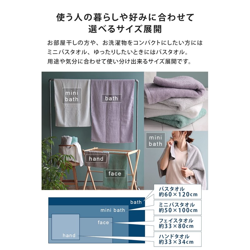 Sensui Sou Face Towels, Set of 3, Instant Absorption, Antibacterial,