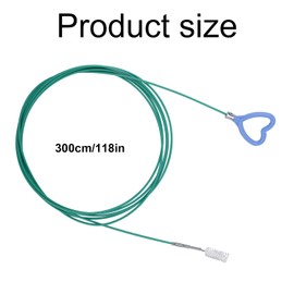 BOXOB 1pc Auto Sunroof Drain Cleaning Tool, 118in Flexible Long Pipe Cleaners Heart Handle Design Sun Roof Drain Unclogger Snake Brush Pipe Cleaning Kit Tool for Car Sunroof Trunk Wiper Accessories