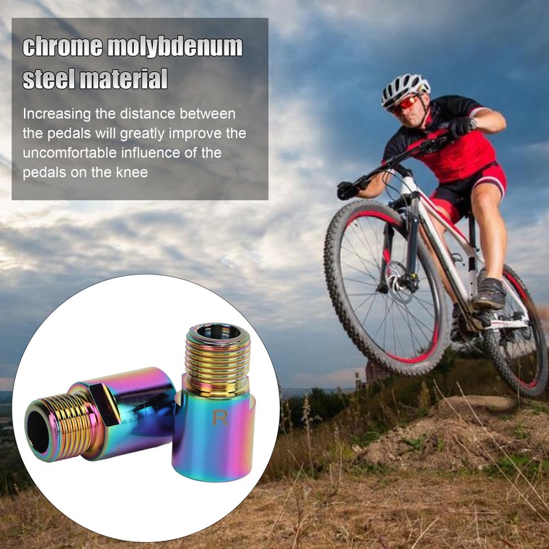 2Pcs/set Mountain Bike Pedal Extenders Chrome Molybdenum Steel Bicycle Pedal