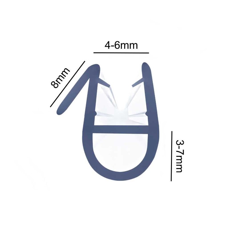 Keyplumb Shower Seal Strip 90cm Bubble Shaped 4-6mm Thick Door