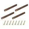 sourcing map 4Pcs Wood Drawer Pulls Handles with Screws Set