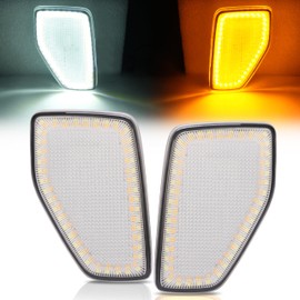 HECASA Pair LED Side Marker Light Compatible with 2005-2010 Hummer H3 H3T Replacement for HU2551100 HU2550100 Front Side Light Lamp 2Pcs Driver&Passenger Side - Clear Lens