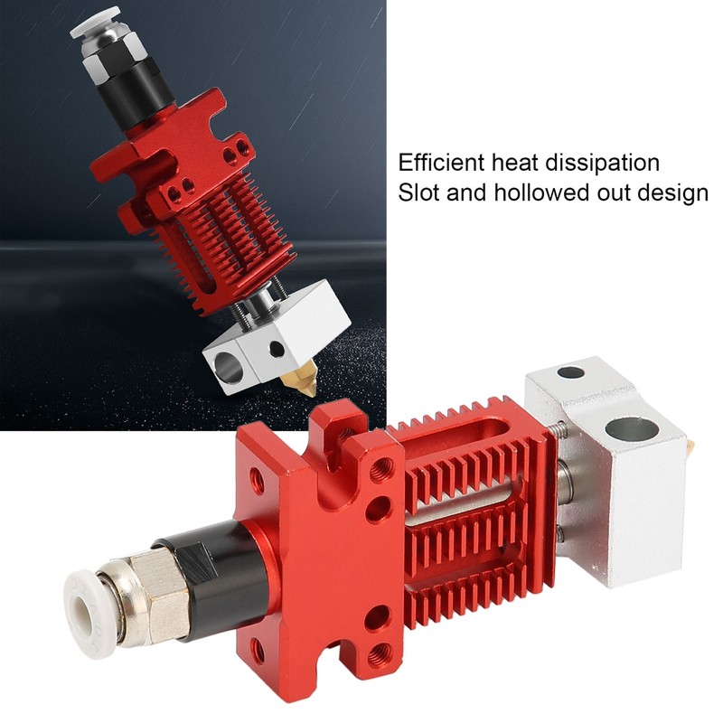 Full Assembled Hot End Kit Efficient Heat Dissipation Slot Hollow