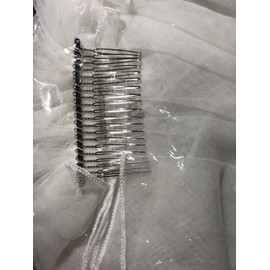 RULTA Women's Short 45cm Wedding Veils with Comb Beads Bridal Lace Appliques Veil(More) (iovry)