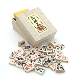 Wooden Shogi Set with Go Lab Original P Netsuke Shinkatsura No. 4 Folding Shogi Board and Popular No. 1 Wooden Superior Shogi Pieces