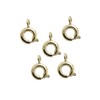 SEWACC 20pcs Golden Alloy Spring Ring Clasps for DIY Jewelry