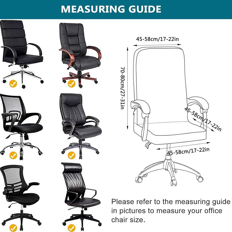BSYMDH - Funda elástica para silla de computadora, con cierre,