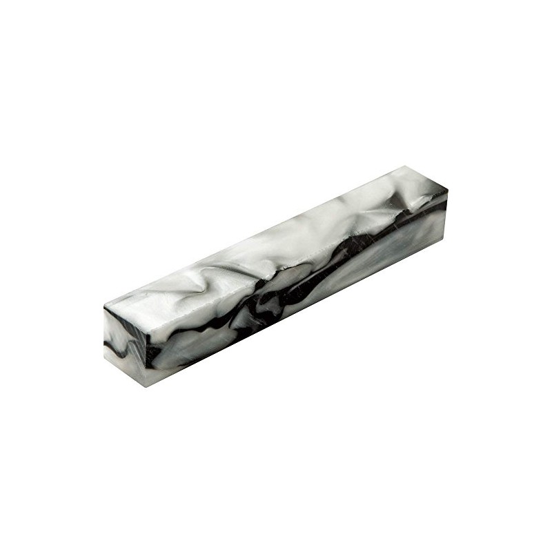 Swirl Black and Mother of Pearl Acrylic Pen Blank