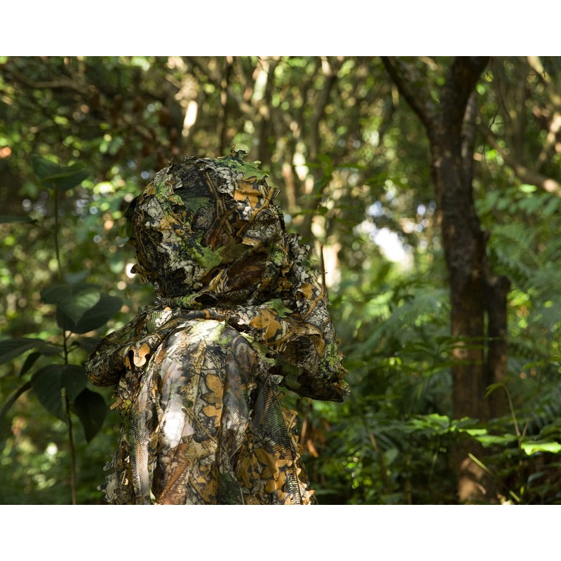 Tencen Ghillie Suit, Survival Game, Camouflage, Mesh, Hooded, One Size,