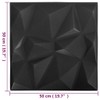 vidaXL Diamond Black 3D Wall Panels - 48 pcs Water-Resistant