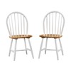 Boraam Farmhouse Dining Chairs, Set of 2-White/Natural