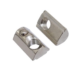 100 PCS Carbon Steel M8 T-Nuts Roll-in Spring, T-Slot Nuts Ball Nut 8 fit for European Standard 4040 and 4080 Series Aluminum Profiles 8mm Grooves Set