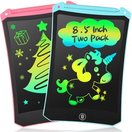 8.5 Inch LCD Drawing Tablet, 2 Pack Drawing Pads for Kids, Colourful Drawing Board for Kids, Educational and Educational Toy Gifts for Girls Aged 3 4 5 6 Years
