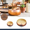 Artesà Copper Bamboo Bowl, 26cm, for Serving Salad, Fruit or