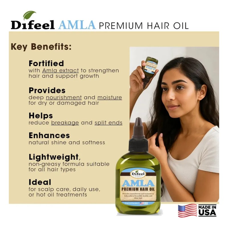 Aceite Para El Cabello Difeel Amla Premium 210 Ml Para