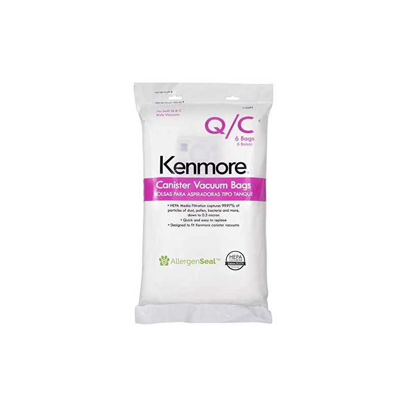 Kenmore 53292 Type Q HEPA Replacement Dust Bags for Canister