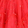 Sunny Fashion Girls Skirt Red Sparkle Ruffle Star Moon Pearl