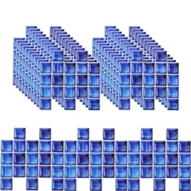 Geesatis 20 Pcs Adhesive Peel and Stick Tile Backsplash for Kitchen, Bathroom, Wall Tile, 4x4inch, Blue