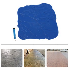 LIAPDG 36" x 36" Seamless Concrete Slate Pattern, Stamp Mat Set Concrete Stamps Wood Plank Fractured Thin Slate Pattern Floppy Mat Lightweight & Compact for Imprinting