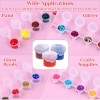Caffox 240-Piece Empty Paint Pot, 40 Strips Acrylic Mini Paint